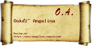 Oskó Angelina névjegykártya